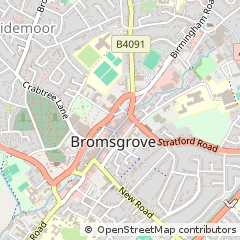 Map of Bromsgrove, Worcestershire