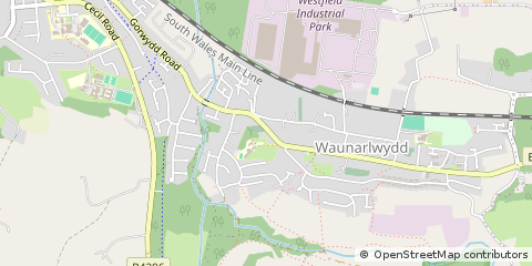 Map of Swansea, West Glamorgan