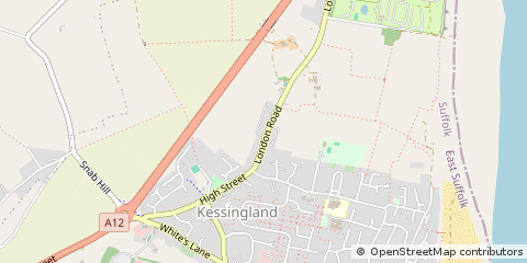 Map of Lowestoft, Suffolk