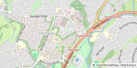 Map of Cardiff, South Glamorgan