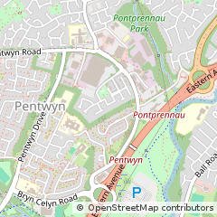 Map of Cardiff, South Glamorgan