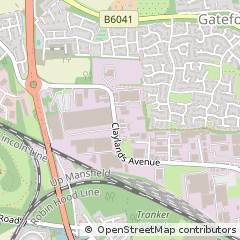 Map of Worksop, Nottinghamshire