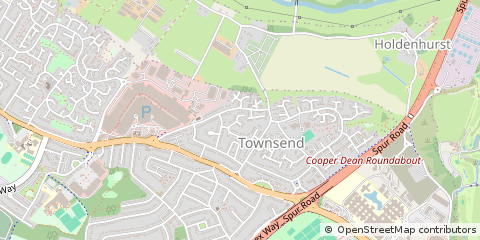 Map of Bournemouth, Dorset