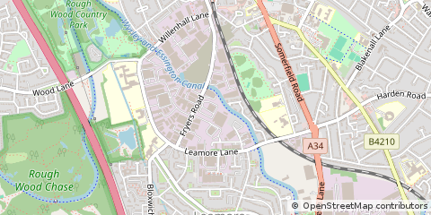 Map of Walsall, West Midlands