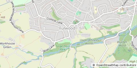 Map of Sheffield, South Yorkshire