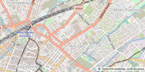 Map of Oldham Road Ancoats, Manchester