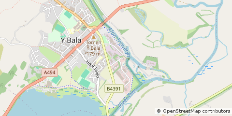 Map of Bala, Gwynedd