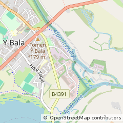 Map of Bala, Gwynedd