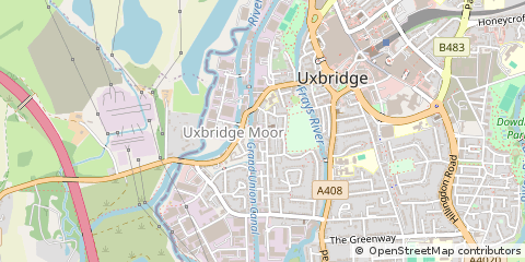 Map of Uxbridge, Middlesex