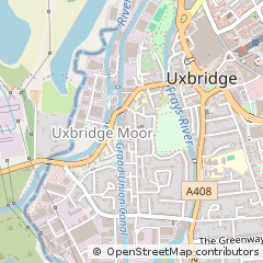 Map of Uxbridge, Middlesex