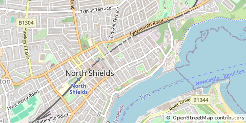 Map of North Shields