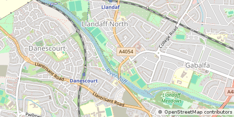 Map of Caerdydd