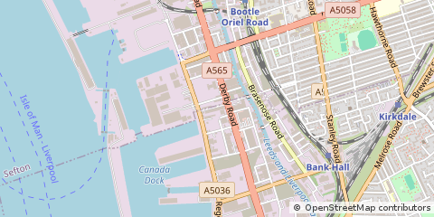 Map of Bootle, Merseyside