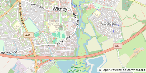 Map of Witney, Oxfordshire