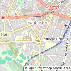 Map of Edgbaston, Birmingham