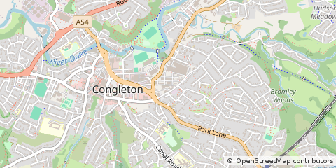 Map of Congleton, Cheshire