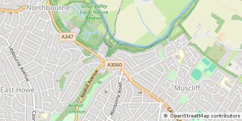 Map of Bournemouth, Dorset