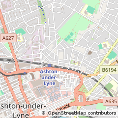 Map of Ashton-Under-Lyne, Lancashire