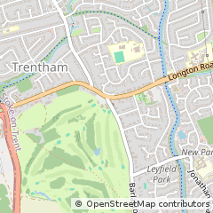 Map of Trentham, Staffordshire