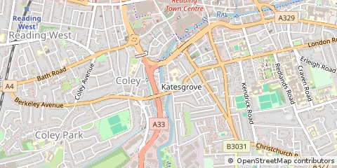 Map of Reading, East Sussex