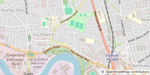 Map of Sunderland