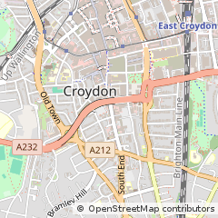 Map of Croydon, Surrey