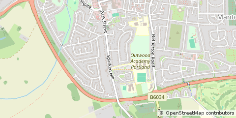 Map of Worksop, Nottinghamshire