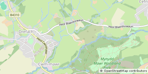 Map of Llanelli, Dyfed
