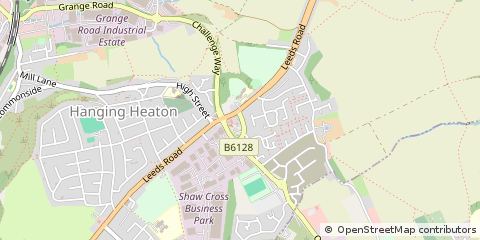 Map of Dewsbury, West Yorkshire