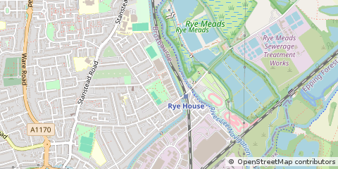Map of Hoddesdon, Hertfordshire