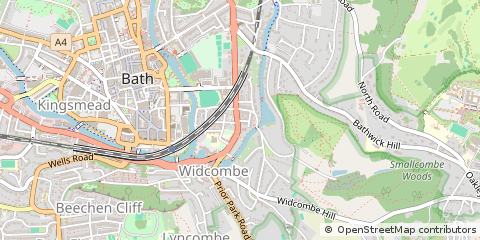Map of Bath, Somerset