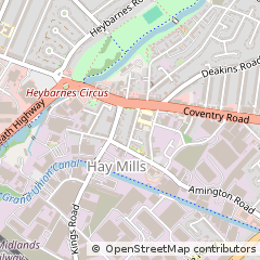 Map of Yardley, Birmingham