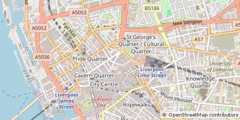 Map of Liverpool, Merseyside