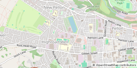 Map of Halifax, Yorkshire