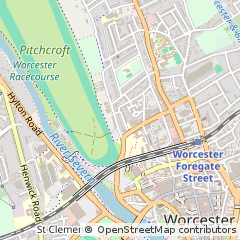 Map of Worcester, Worcestershire