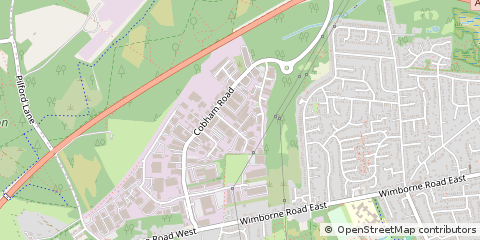 Map of Wimborne, Dorset
