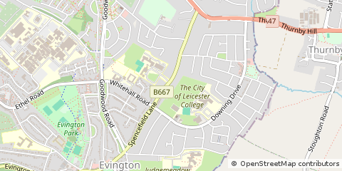 Map of Leicester, Leicestershire