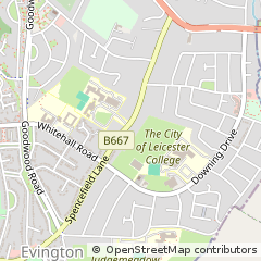 Map of Leicester, Leicestershire