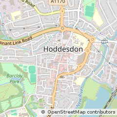 Map of Hoddesdon, Herts