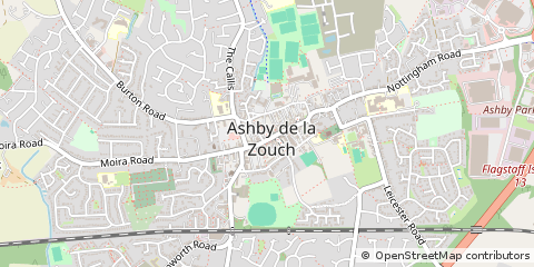 Map of Ashby DE LA Zouch, Leicestershire