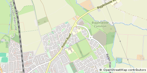 Map of Biggleswade, Bedfordshire