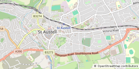Map of ST Austell, Cornwall