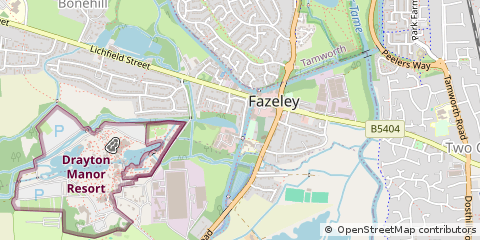 Map of Tamworth, Staffordshire