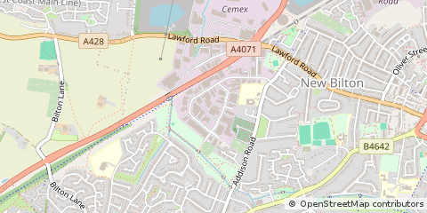 Map of Rugby, Warwickshire