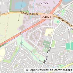 Map of Rugby, Warwickshire