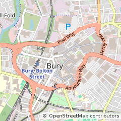 Map of Bury, Greater Manchester