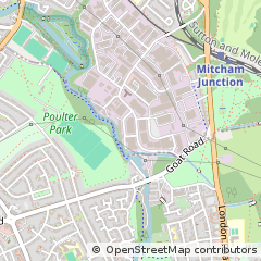 Map of Mitcham, Surrey