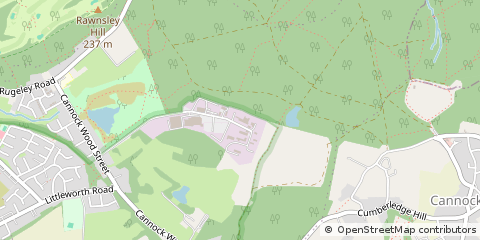 Map of Rawnsley Cannock, Staffordshire