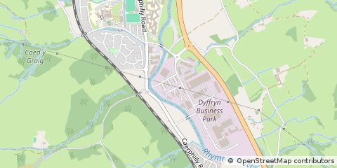 Map of Ystrad Mynach, MID-Glamorgan