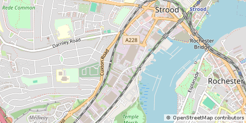 Map of Rochester, Kent
